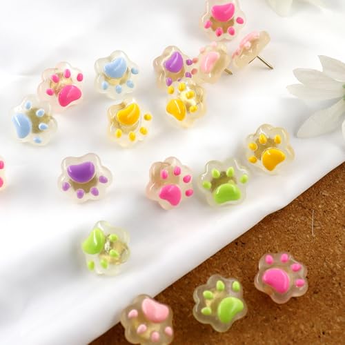 50% Off Glow Cat Paw Push Pins - Perfect for Corkboards - Image 4