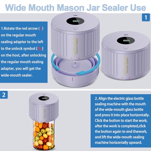 LOVE MOMENT Electric Mason Jar Vacuum Sealer Kit - Image 4