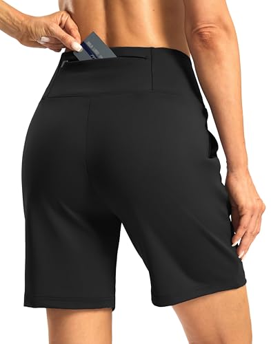 7" High Waisted Athletic Shorts with Zipper Pocket - Image 2