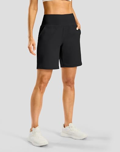 7" High Waisted Athletic Shorts with Zipper Pocket - Image 4