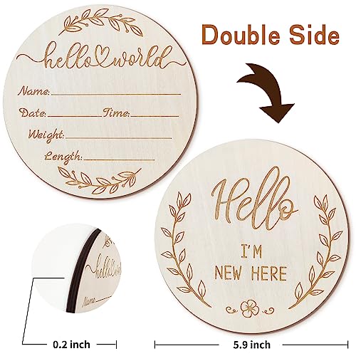 50% Off ZIEYOMI Baby Announcement Sign - Hello World - Image 2