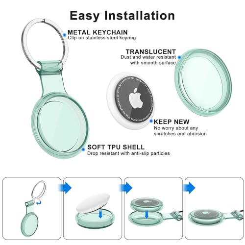 50% Off 4-Pack Waterproof AirTag Holder Cases with Keychain - Image 3