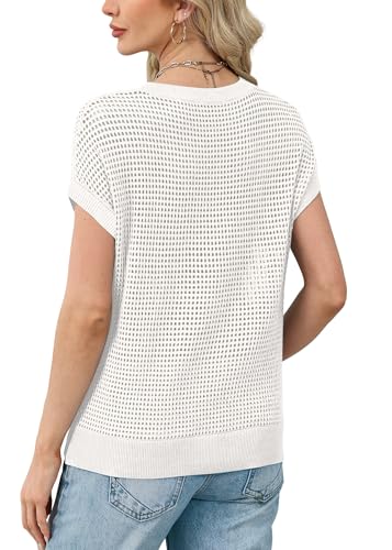 58% Off WIHOLL Women's Crochet Cap Sleeve Top - Image 5