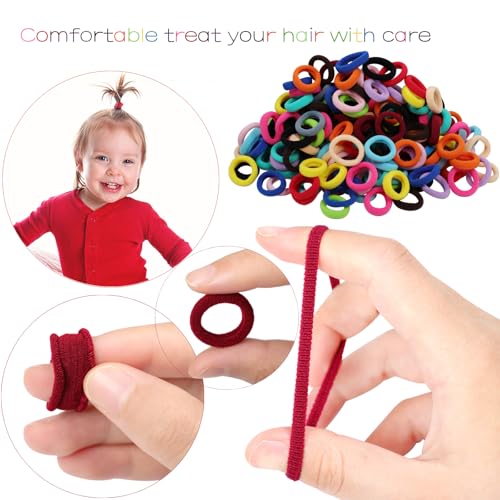 50% Off WillingTee 300PCS Baby Hair Ties for Toddlers - Image 3