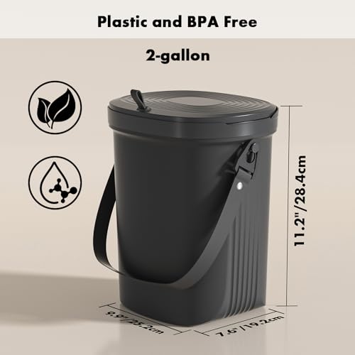 Surumer Mountable Compost Bin, 2 Gallon, Under Sink - Image 5