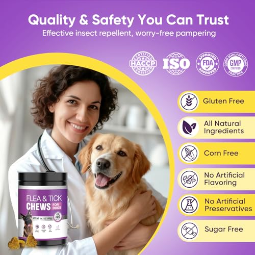 Dog Flea & Tick Chewable 200-Count Natural Support - Image 6