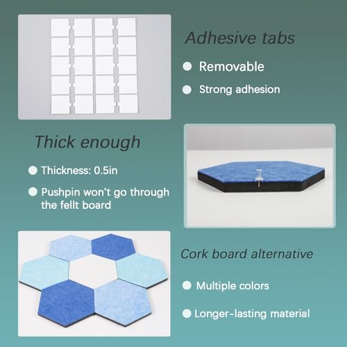 50% Off Afumazi Felt Bulletin Board Tiles, 8-Pack - Image 3