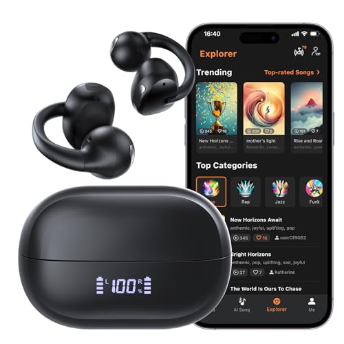 64% Off Haowolf Open Ear Clip Earbuds with AI Music - Image 1