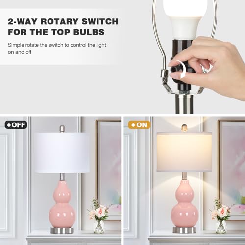 40% Off Rinweey Double Gourd Ceramic Table Lamps Set - Image 7