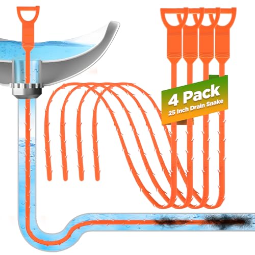 50% Off: Forlivese 4 Pack 25 Inch Drain Snakes