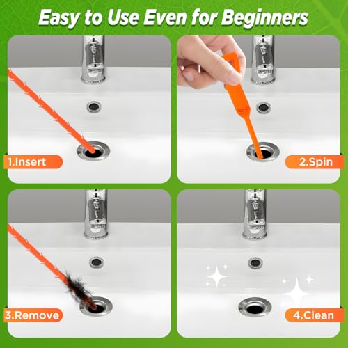 50% Off: Forlivese 4 Pack 25 Inch Drain Snakes - Image 3