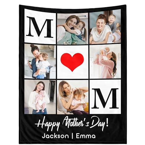 50% Off Custom Photo Blanket Gift for Mom from Daughter Son - Image 2