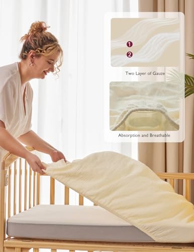 20% Off Momcozy Muslin Mini Crib Sheets - 2 Pack - Image 5