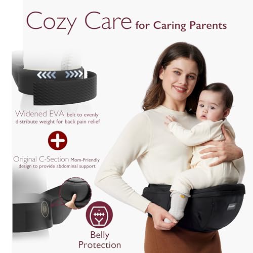 29% Off Momcozy Hip Seat Baby Carrier for Ergonomic Comfort - Image 3