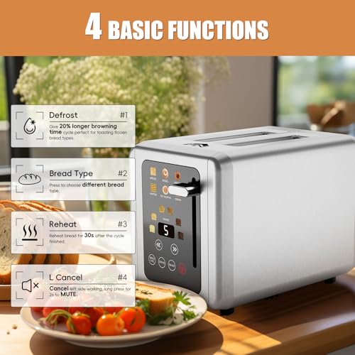 70% Off WUNLY Touch Screen Toaster with Digital Timer - Image 3
