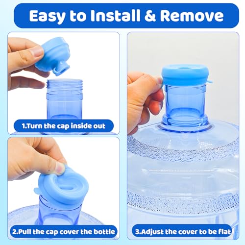 35% Off Reusable Silicone Water Bottle Caps (8-Pack) - Image 3