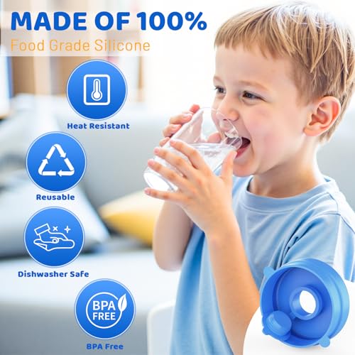 35% Off Reusable Silicone Water Bottle Caps (8-Pack) - Image 5