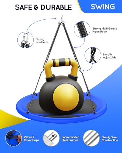 Save 58% on Everyfun 43" Saucer Tree Swing for All Ages - Image 3