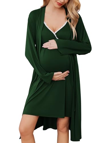 50% Off Ekouaer Maternity Nursing Gown and Robe Set - Image 1