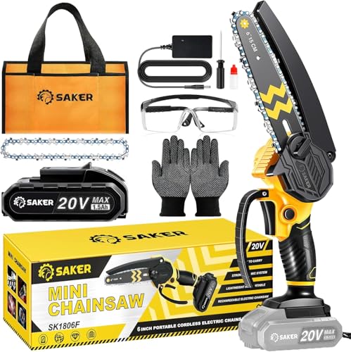 53% Off Saker 6-Inch Cordless Mini Chainsaw with Code