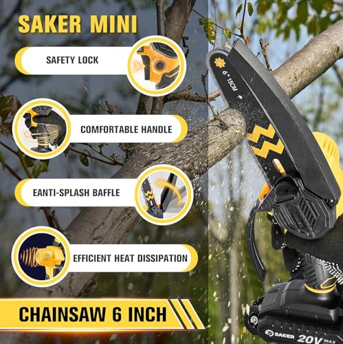 53% Off Saker 6-Inch Cordless Mini Chainsaw with Code - Image 4
