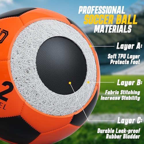 50% Off Funvip Light Up LED Soccer Ball - Glow in Dark - Image 2