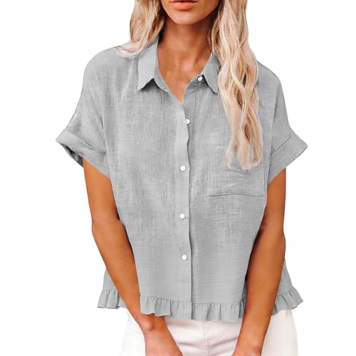 60% Off Women's Linen Button Down Shirt with Code