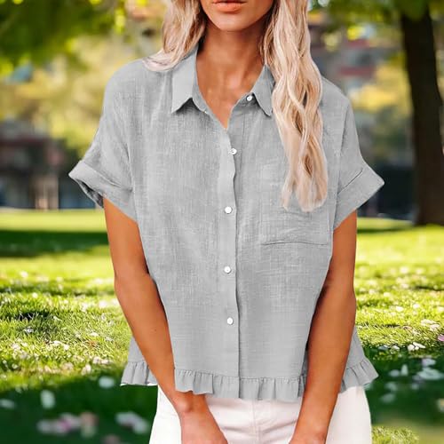 60% Off Women's Linen Button Down Shirt with Code - Image 3