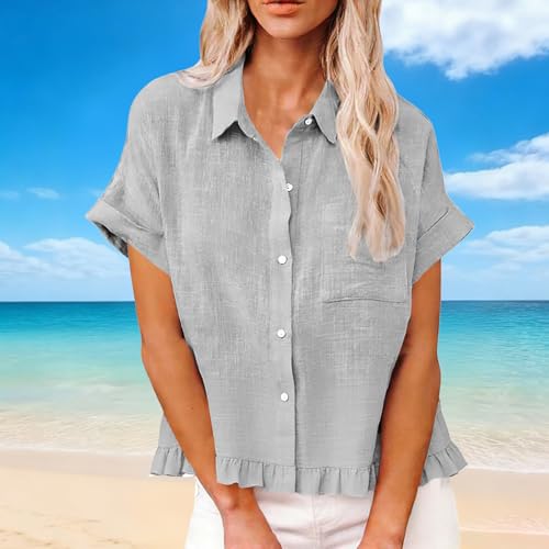 60% Off Women's Linen Button Down Shirt with Code - Image 5