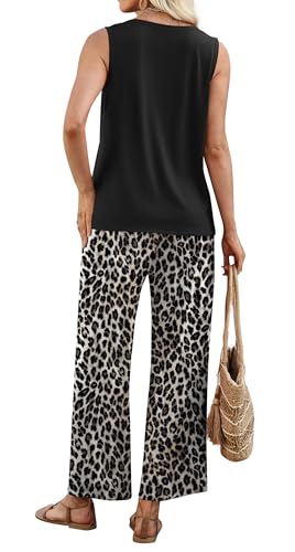 55% Off WIHOLL Women's Two Piece Tank & Wide Leg Pants Set - Image 5