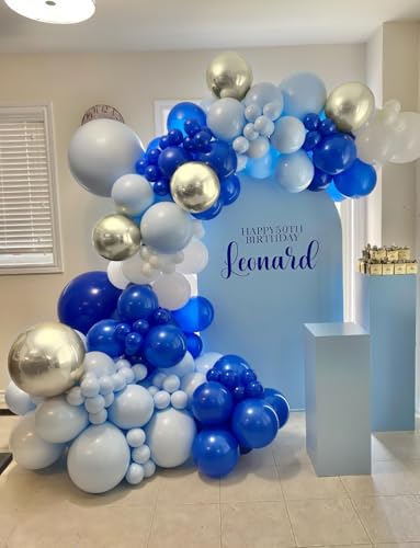 44% Off Royal Blue & Silver Balloons Set - 50 Pcs - Image 2