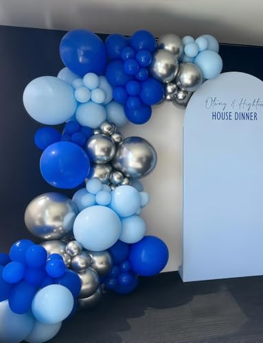 44% Off Royal Blue & Silver Balloons Set - 50 Pcs - Image 5
