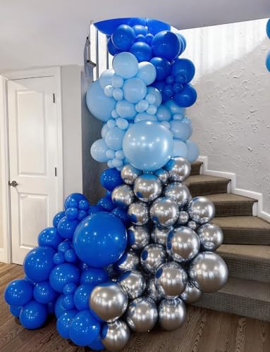 44% Off Royal Blue & Silver Balloons Set - 50 Pcs - Image 7