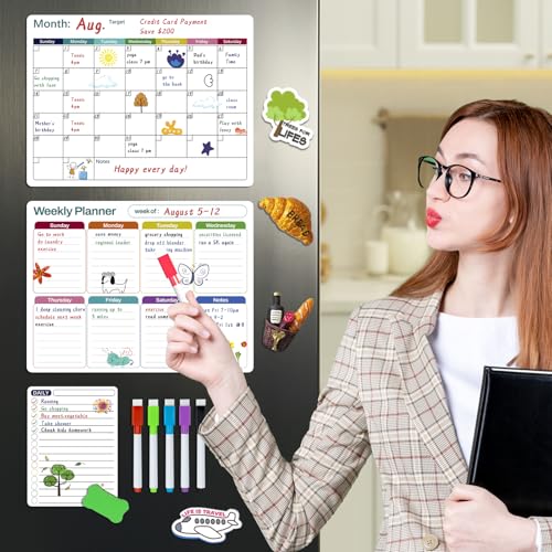 Magnetic Dry Erase Fridge Calendar Set – 3 Pack Under $10 - Image 2