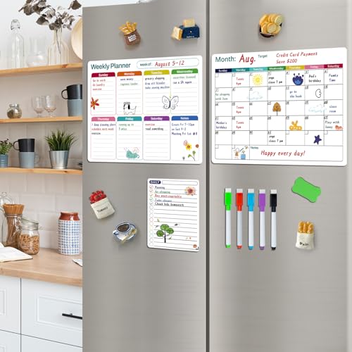 Magnetic Dry Erase Fridge Calendar Set – 3 Pack Under $10 - Image 3