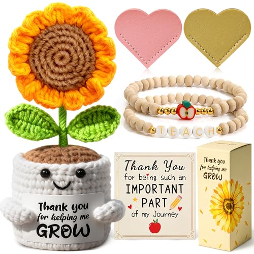 27% Off Teacher Appreciation Gifts Set with Crochet Sunflower