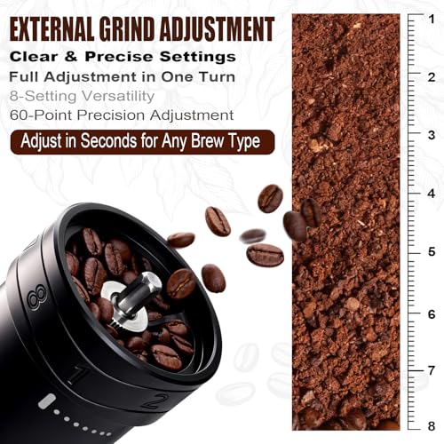 Manual Coffee Grinder with Case & 60 Clicks – Code KPLCI8VV - Image 2