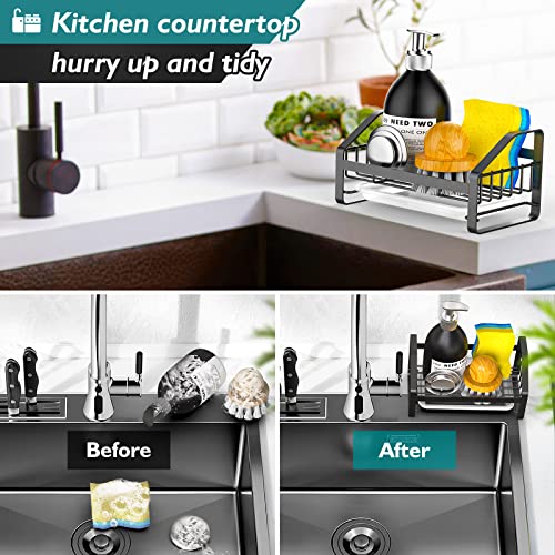 BSKSSK Sink Caddy - Stainless Steel Kitchen Organizer - Image 6