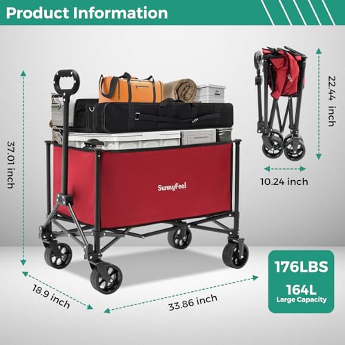 30% Off SUNNYFEEL Collapsible Wagon for Garden & Camping - Image 6