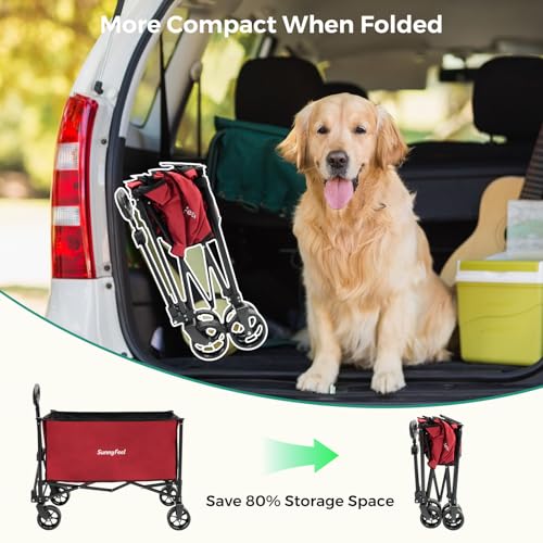 30% Off SUNNYFEEL Collapsible Wagon for Garden & Camping - Image 7