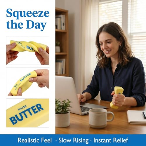 2-Pack Butter Stick Squishy Stress Balls for Anxiety Relief - Image 6