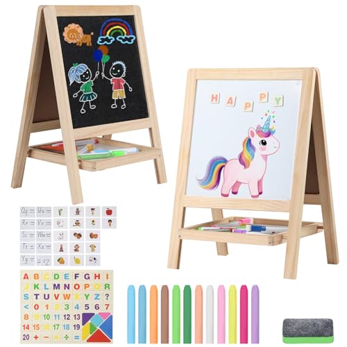 Save 50% on 4-in-1 Wooden Art Easel for Kids 2-4