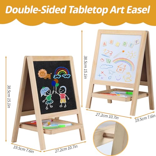 Save 50% on 4-in-1 Wooden Art Easel for Kids 2-4 - Image 2