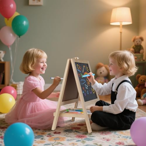 Save 50% on 4-in-1 Wooden Art Easel for Kids 2-4 - Image 5