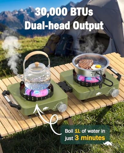 50% Off 2-Burner Camping Stove with Windproof Grates - Image 2