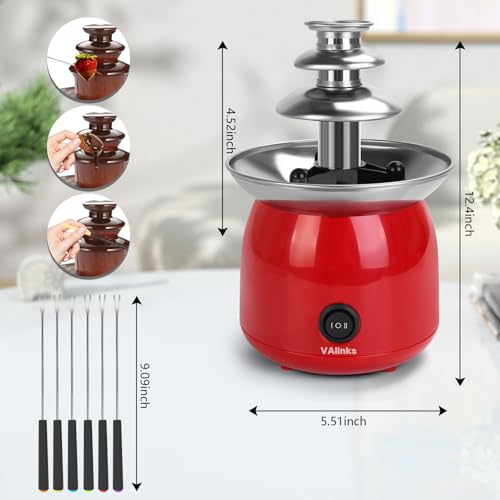 50% Off VAlinks Mini Chocolate Fountain with 6 Forks - Image 2