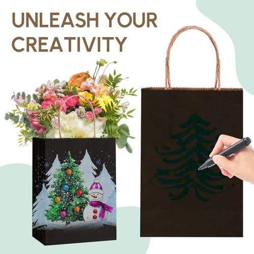 5% Off 60-Pack Small Kraft Gift Bags with Handles - Image 5