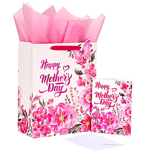 50% Off LeZakaa Mother's Day Gift Bag Set with Tissue and Card