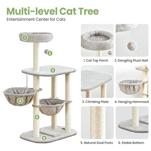 50% Off Feliskyn 42" Small Cat Tree with Scratching Posts - Image 2
