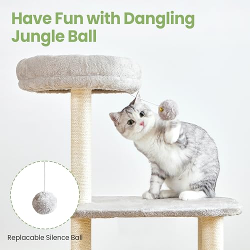 50% Off Feliskyn 42" Small Cat Tree with Scratching Posts - Image 4